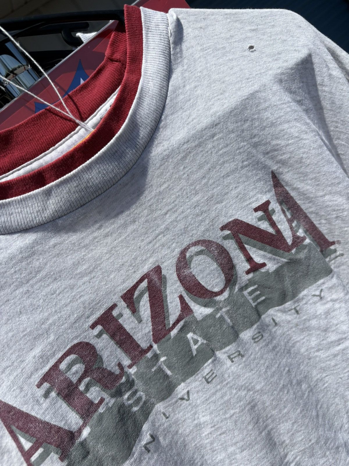 Vintage Vintage 1990s Arizona State University ringer T-shirt Size US XL / EU 56 / 4 - 4 Thumbnail