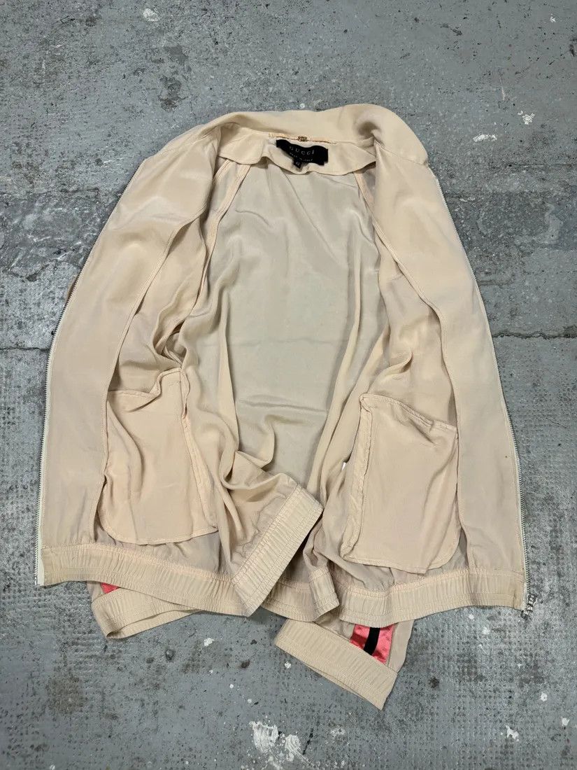 Gucci × Vintage SS2003 Gucci Silk Beige Light Bomber Jacket by Tom Ford Size M / US 6-8 / IT 42-44 - 6 Thumbnail
