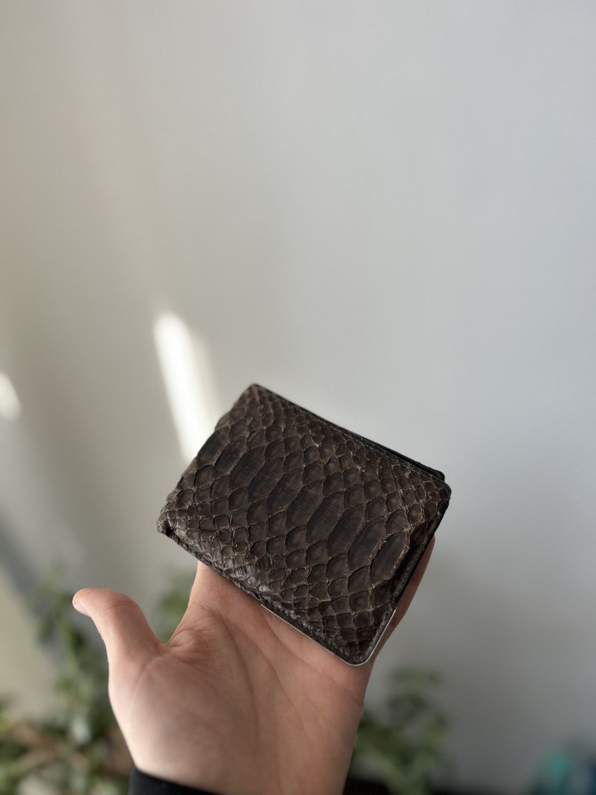 Dior DIOR HOMME BLACK 100% PYTHON SNAKE LEATHER WALLER NEW Size ONE SIZE - 2 Thumbnail