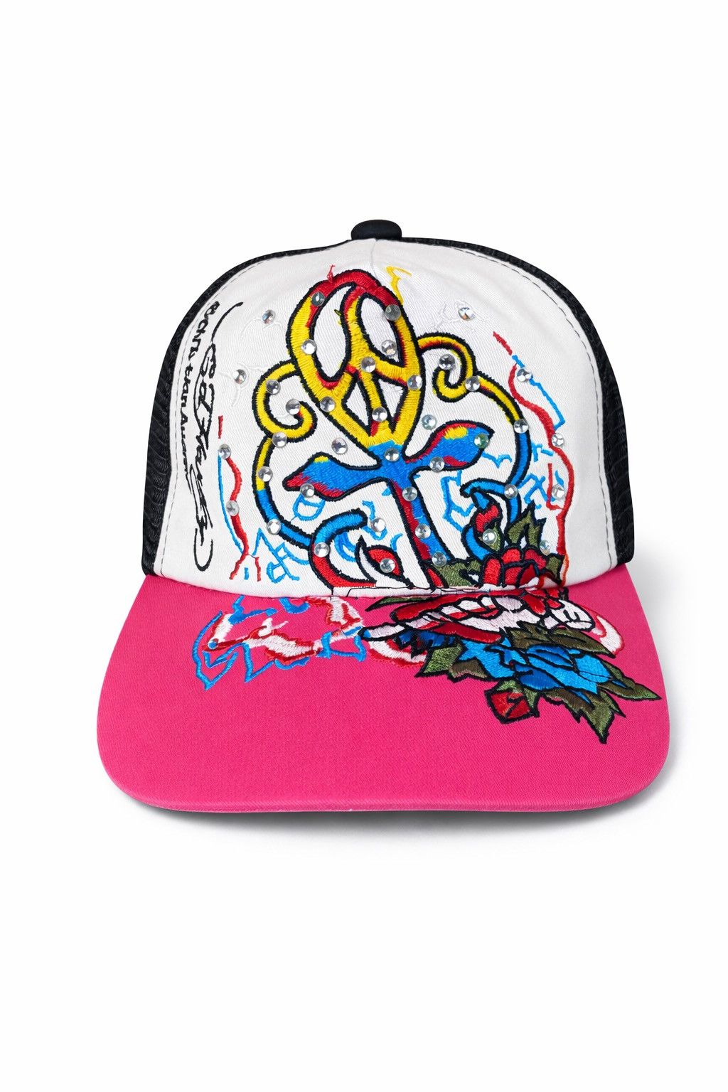 Christian Audigier Vintage Ed Hardy Trucker Cap Rhinestone Christian Audigier Size ONE SIZE - 1 Thumbnail