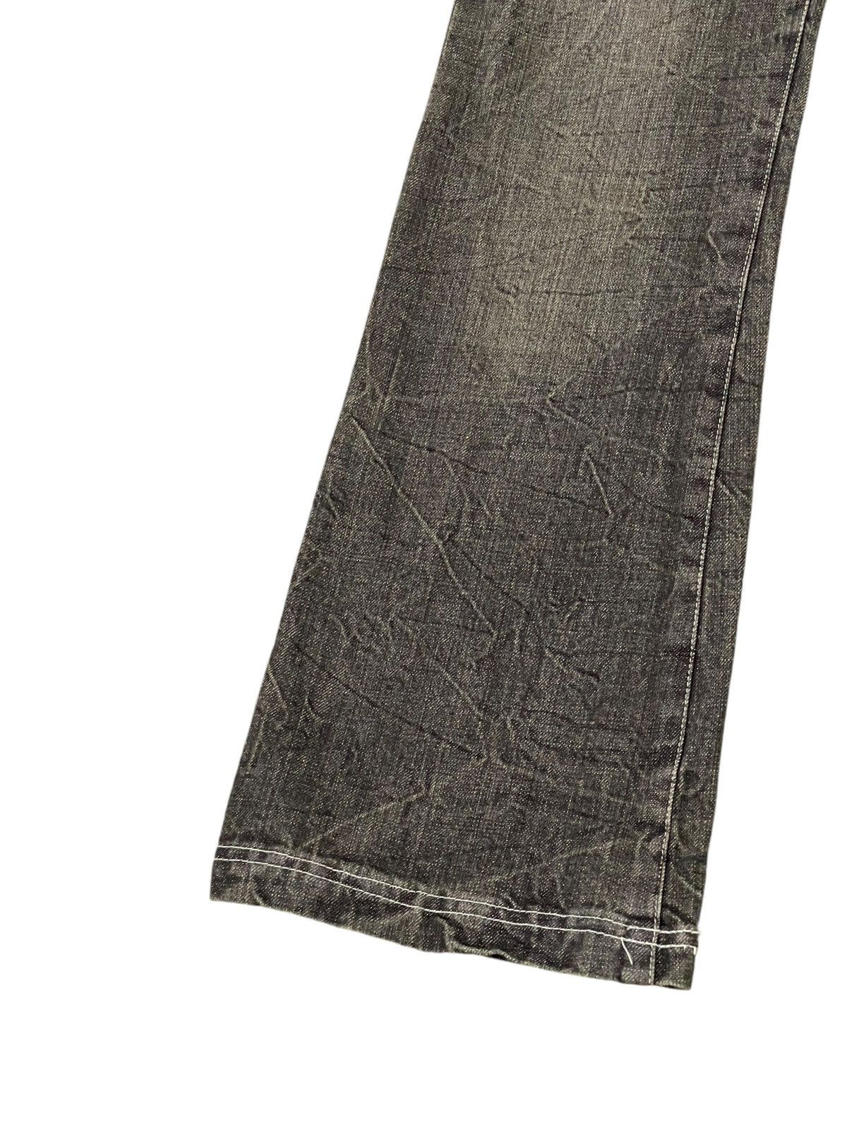 Japanese Brand Flare Jeans Shinehill Faded Distress Low Rise Boot Cut 1🟦4 Size US 30 / EU 46 - 5 Thumbnail