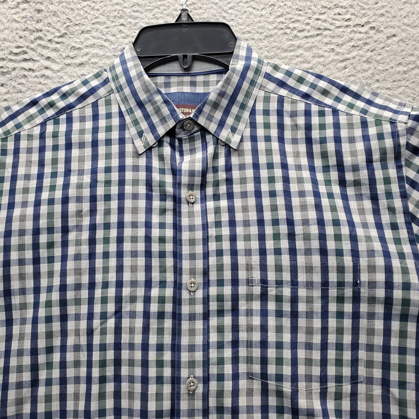 Johnston & Murphy Johnston & Murphy Shirt Mens L Multi Plaid Button-Down Chest Pocket Casual, Travel, Breathable, 100% Cotton, Regular Fit, Plaid, Long Sleeve Size US L / EU 52-54 / 3 - 7 Thumbnail