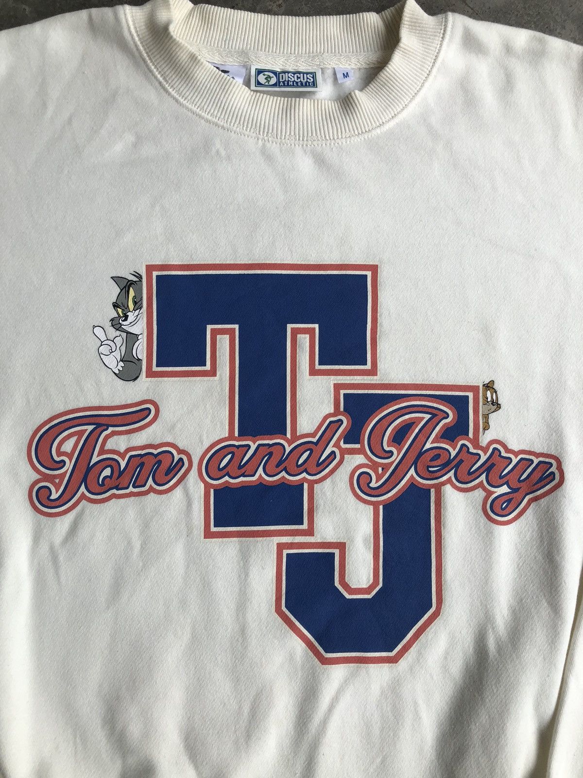 Cartoon Network × Vintage Vintage Tom and Jerry Discus Athletic Sweatshirt Size US M / EU 48-50 / 2 - 4 Thumbnail