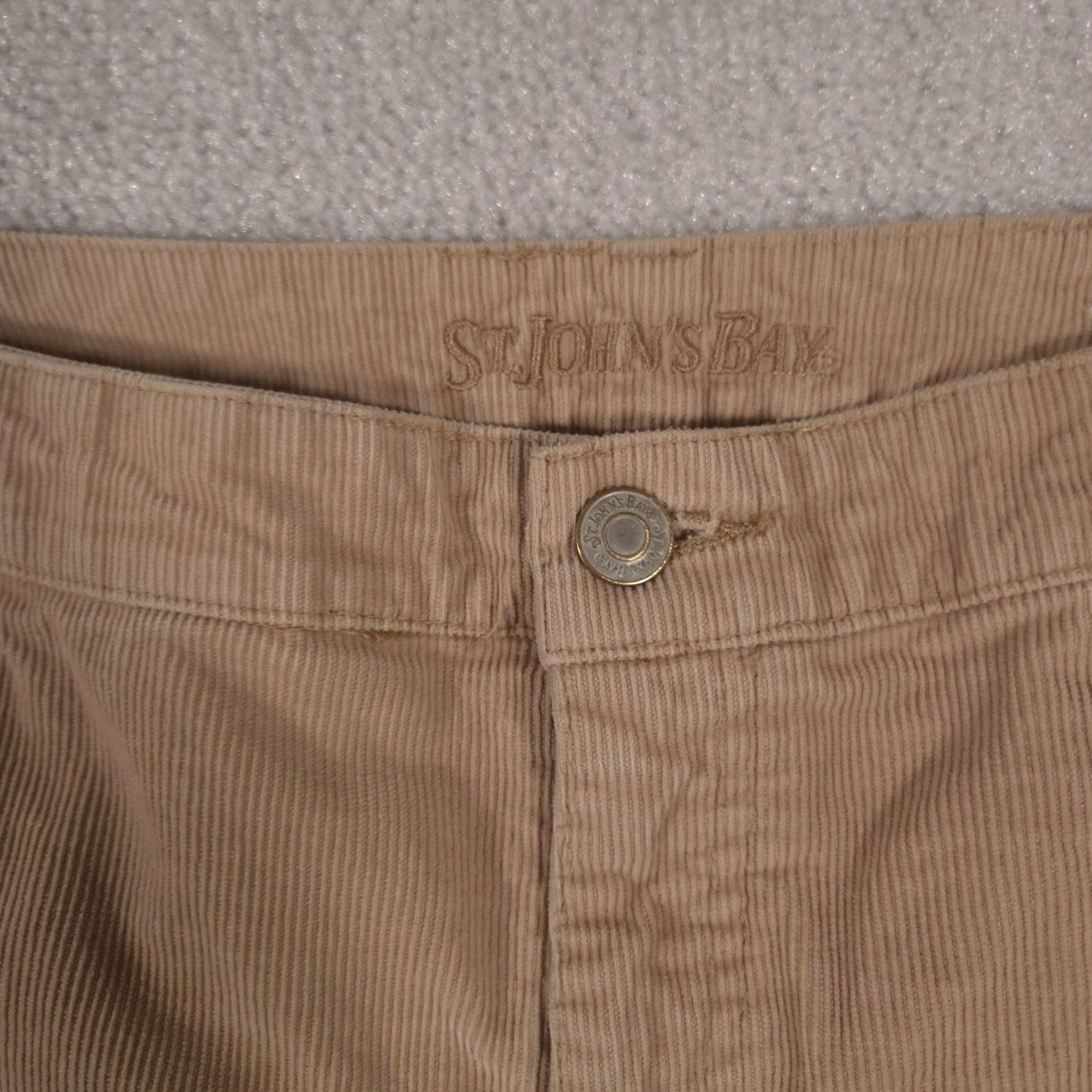 Vintage VINTAGE St. John's Bay Pants Womens 12 Tan Corduroy Boot Cut Secretly Slender Stretch Jeans Style Khakis Womens Size 34" / US 12 / IT 48 - 5 Thumbnail