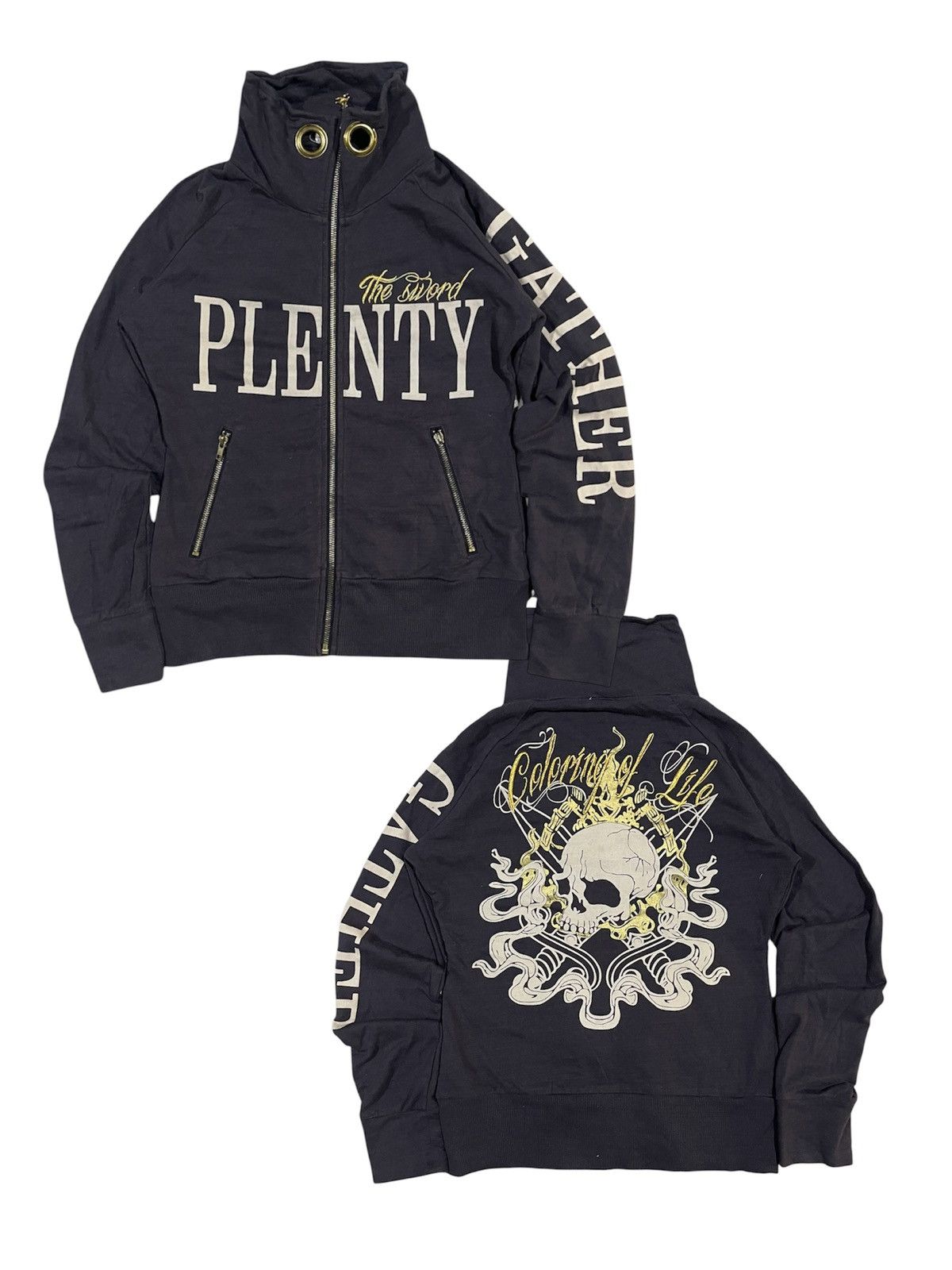 If Six Was Nine 2000s IFSIXWASNINE STYLE D.I.A BRAND SKULL DESIGN ZIPPER Size S / US 4 / IT 40 - 1 Thumbnail