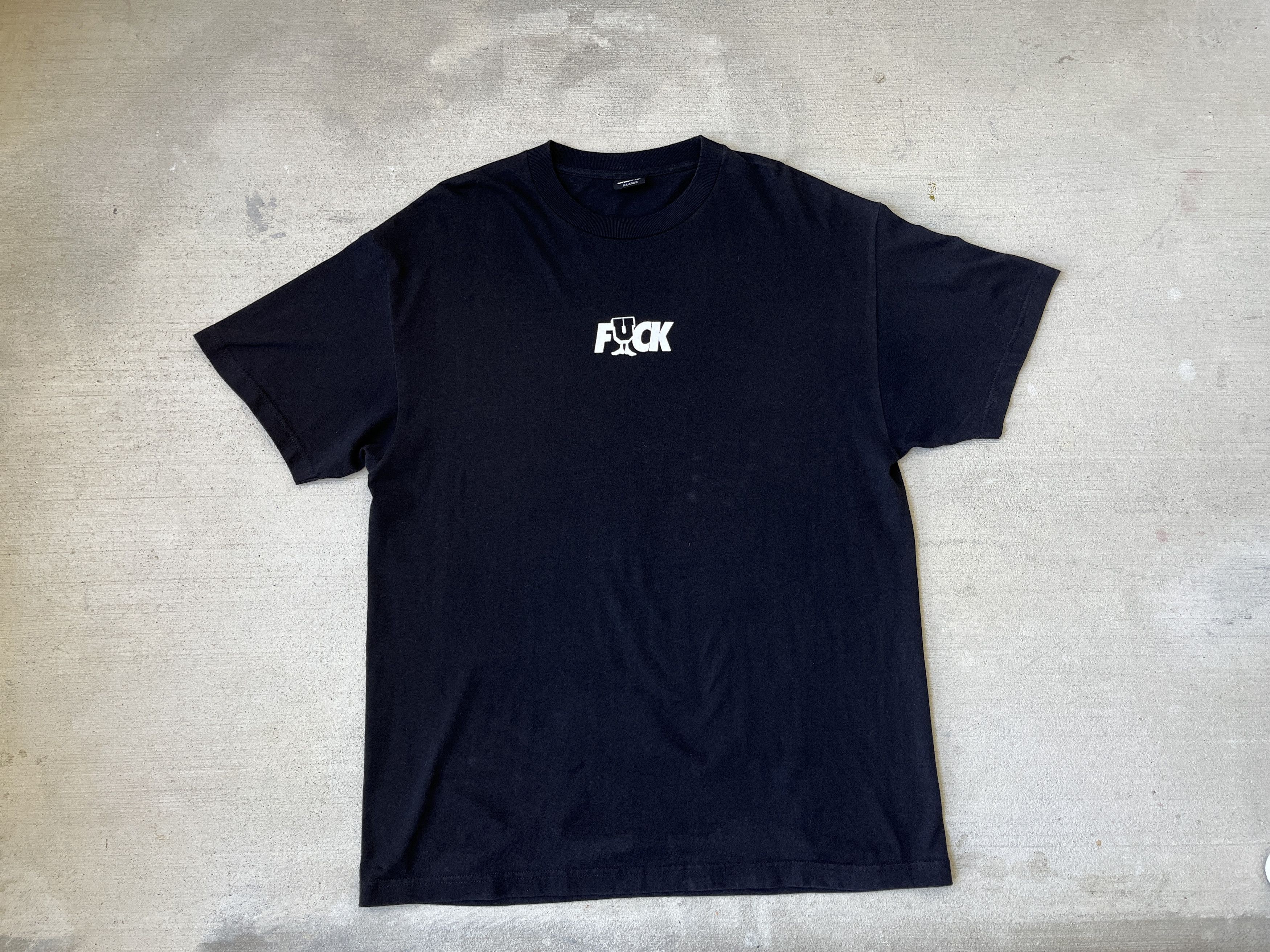 image of Fuck The Population x Undefeated Ftp X Undefeated U-Fuck Tee in Black, Men's (Size XL)