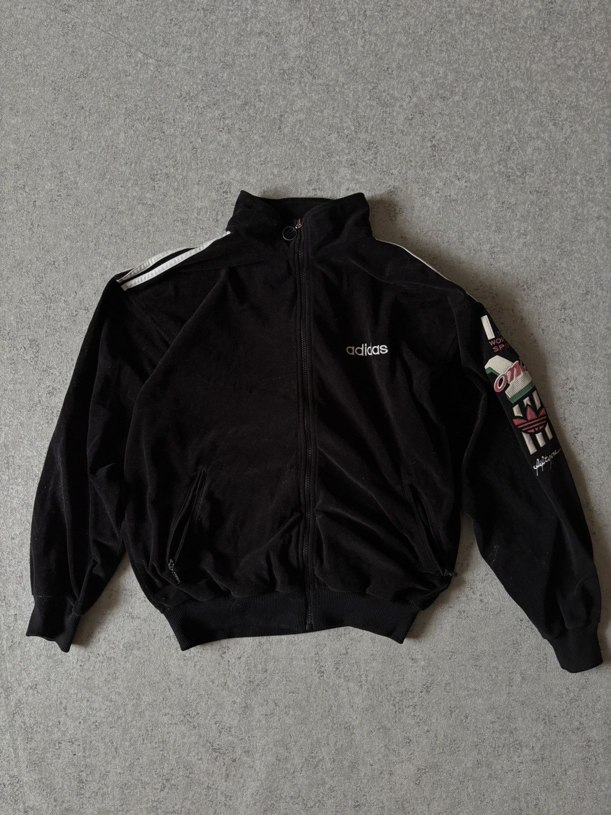Adidas × Vintage VINTAGE ADIDAS ONE WORLD VELOUR TRACK JACKET Size US M / EU 48-50 / 2 - 1 Thumbnail