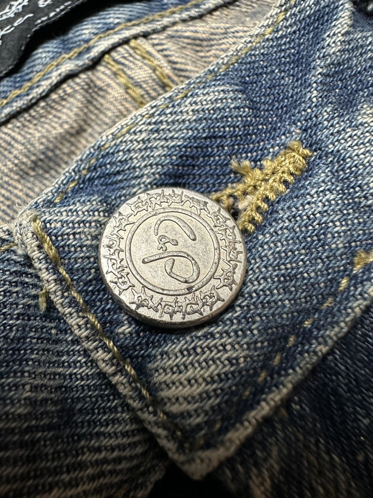 If Six Was Nine Casta & Puro Flared Denim Jeans Avant Garde Sz 28 Made In Ar Size 28" / US 6 / IT 42 - 14 Thumbnail