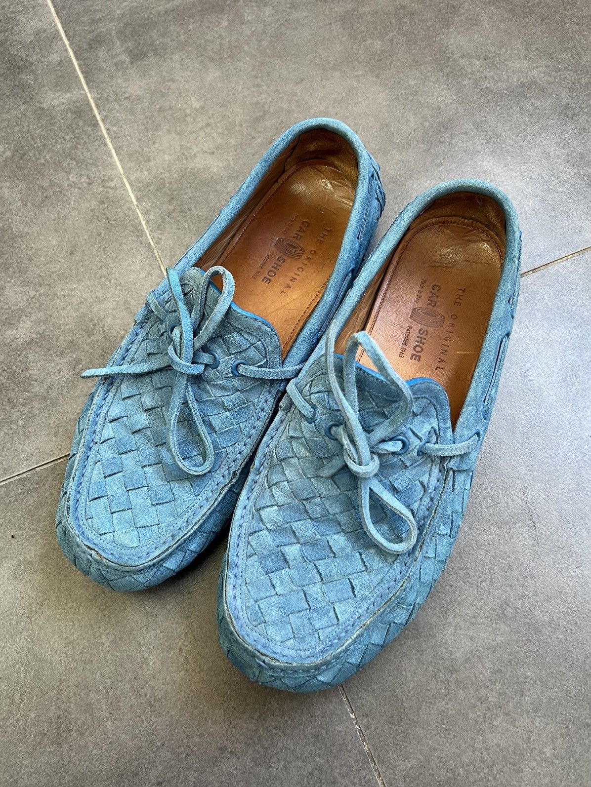 Car Shoe Vintage Car Shoe Bottega Veneta style woven suede loafers Size US 9 / EU 42 - 2 Thumbnail