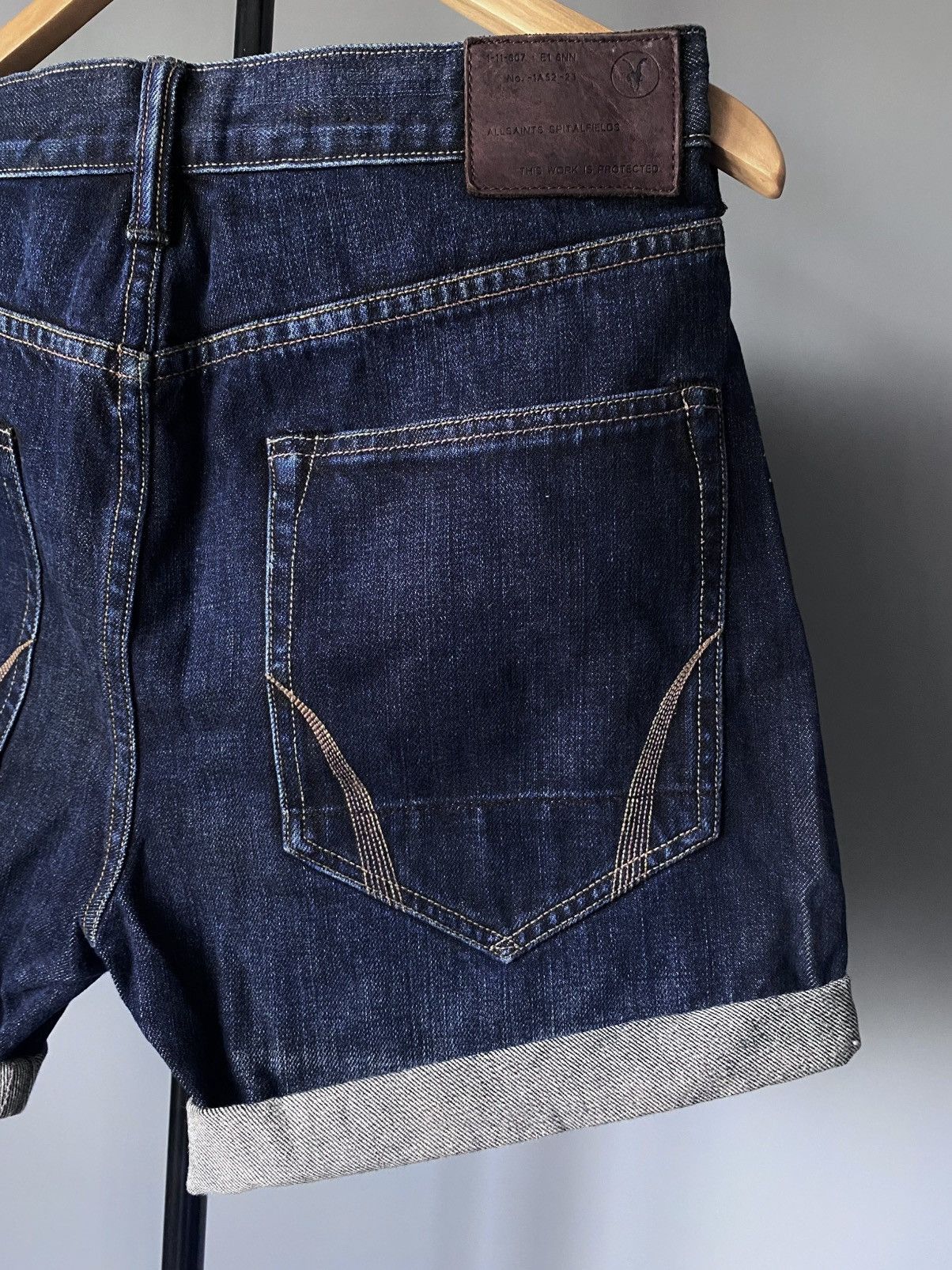 Allsaints Allsaints Deathstar Iggy Selvedge Distressed Denim Shorts Size US 32 / EU 48 - 14 Thumbnail