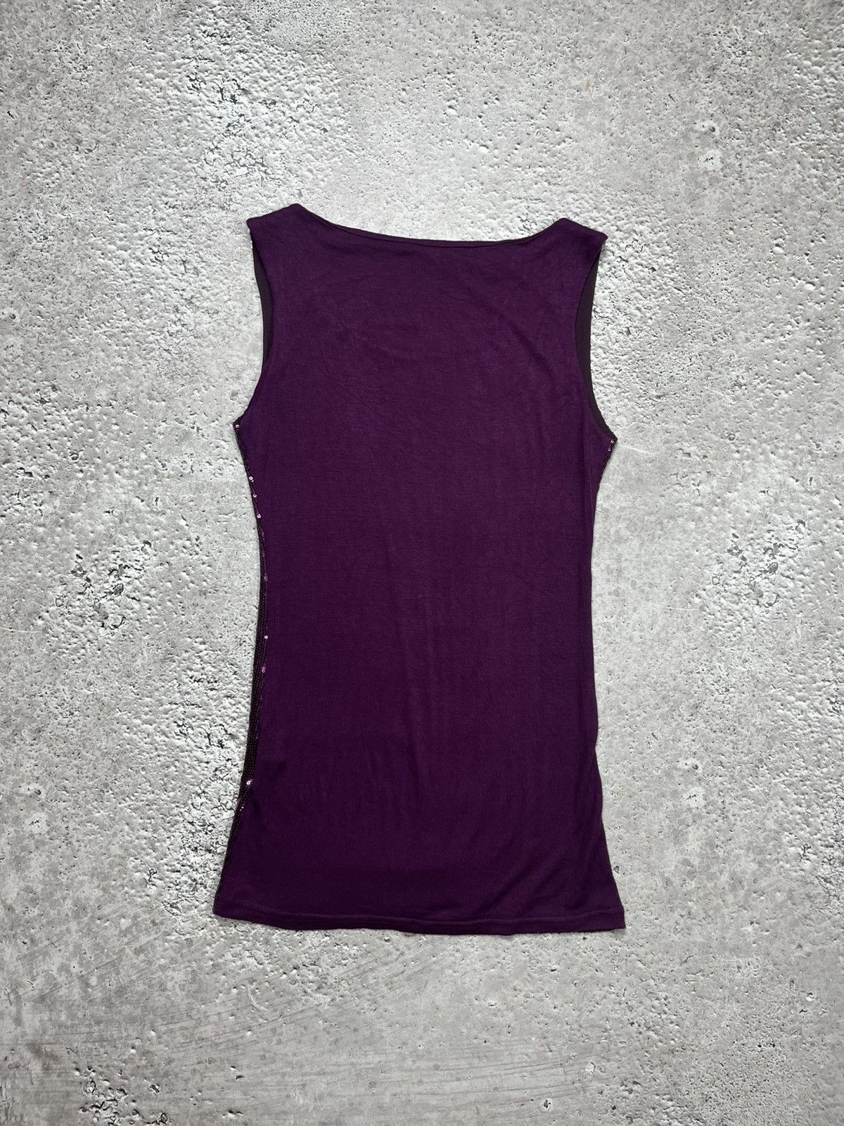 Other Y2K Purple Sequin Tank Top “Every Girl Loves the Swag” Size XS / US 0-2 / IT 36-38 - 8 Thumbnail