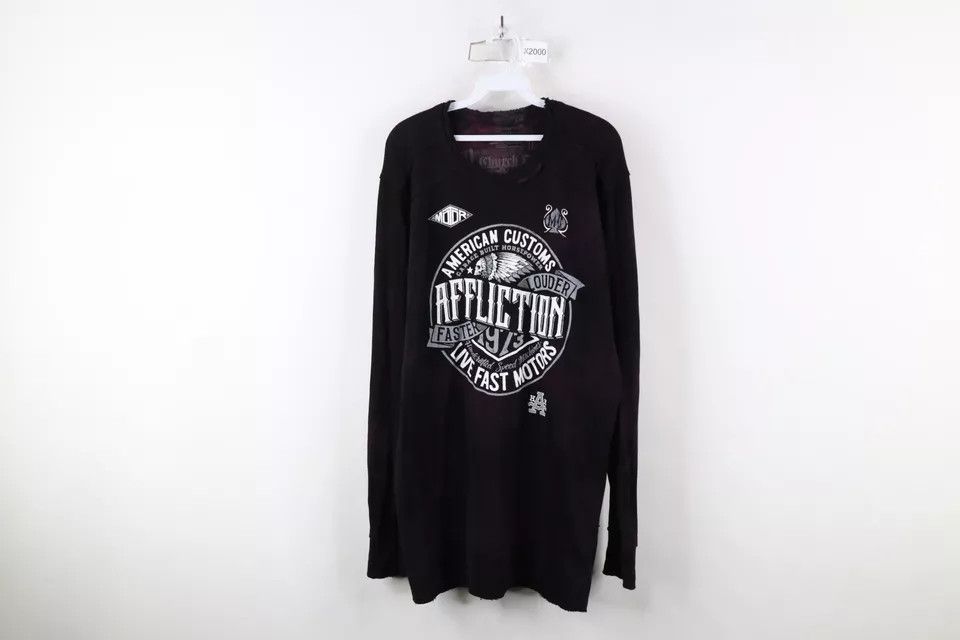 Affliction × Vintage Deadstock Vintage Affliction Reversible Thermal T-Shirt Size US XXL / EU 58 / 5 - 12 Thumbnail