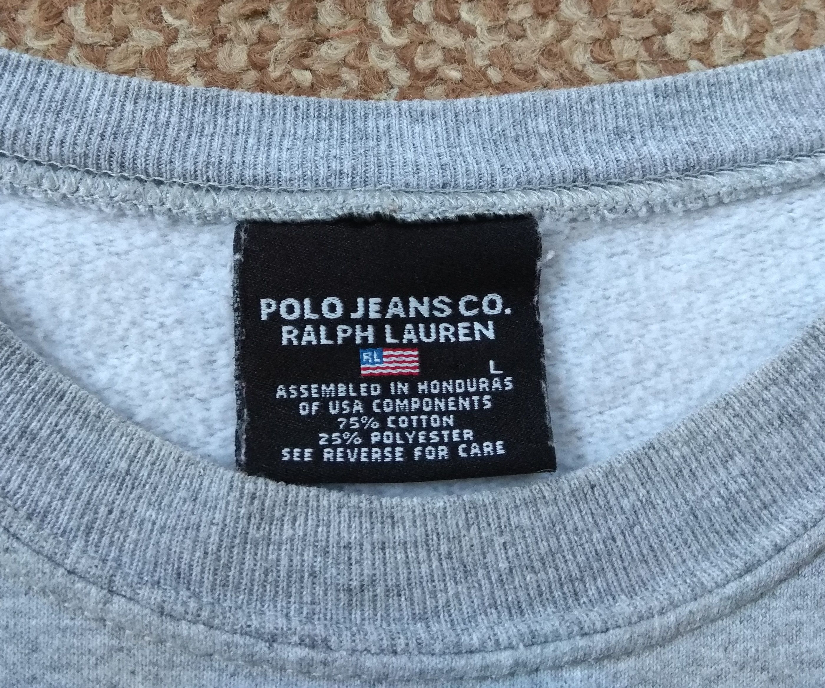 Polo Ralph Lauren y2k Vintage Ralph Lauren Polo Jeans USA flag Sweatshirt Size US L / EU 52-54 / 3 - 8 Thumbnail