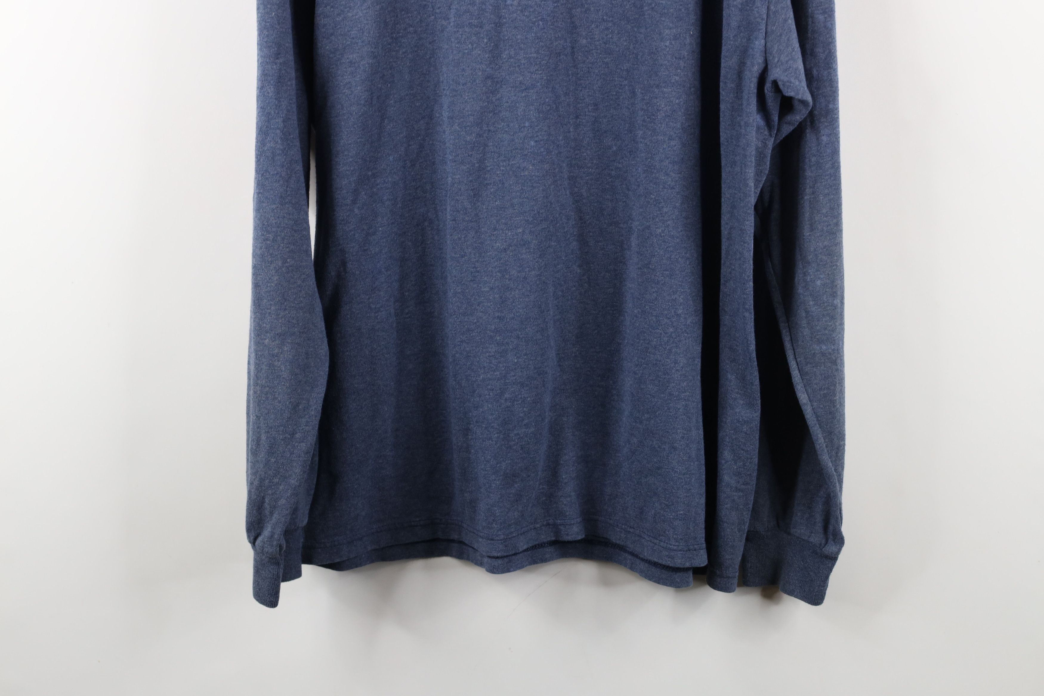 Vintage Vintage 90s Streetwear Blank Long Sleeve Henley T-Shirt Size US L / EU 52-54 / 3 - 14 Thumbnail