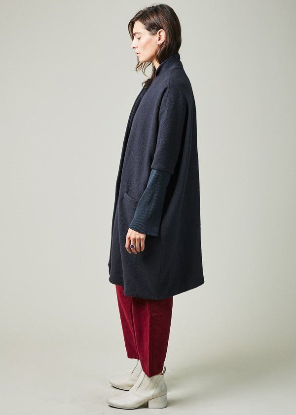 Other Kristensen DU NORD Black Cashmere Wool Oversized Coat Size M / US 6-8 / IT 42-44 - 4 Thumbnail