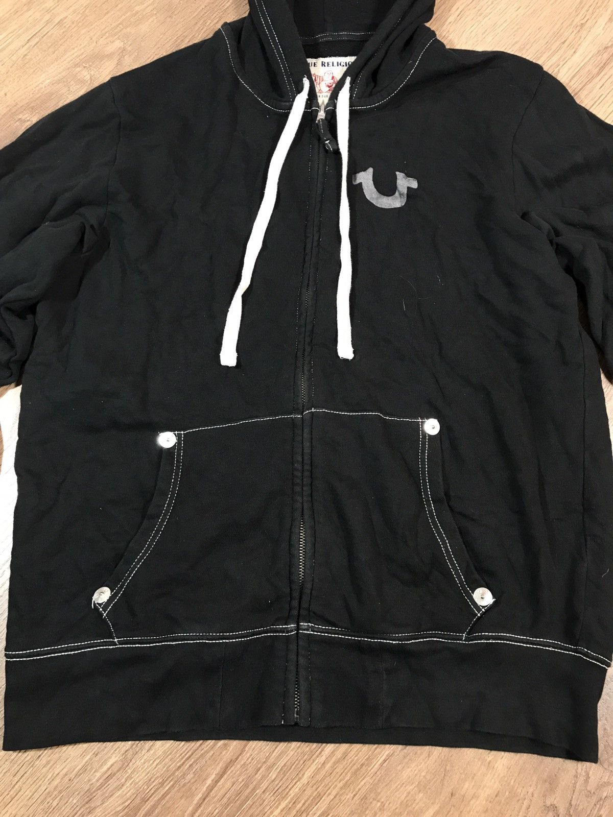 True Religion × Vintage True Religion Zip Hoodie Vintage Y2K Big Logo Size US L / EU 52-54 / 3 - 3 Thumbnail
