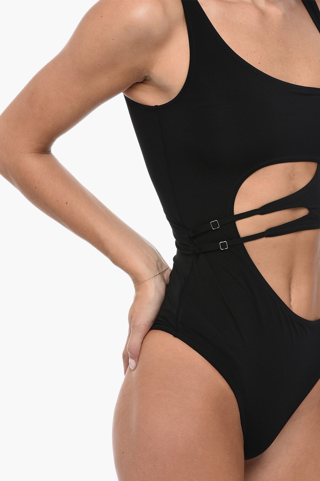 Off-White og1mm1125 Cut-Out One-Piece Swimsuit in Black Size XS / US 0-2 / IT 36-38 - 3 Thumbnail