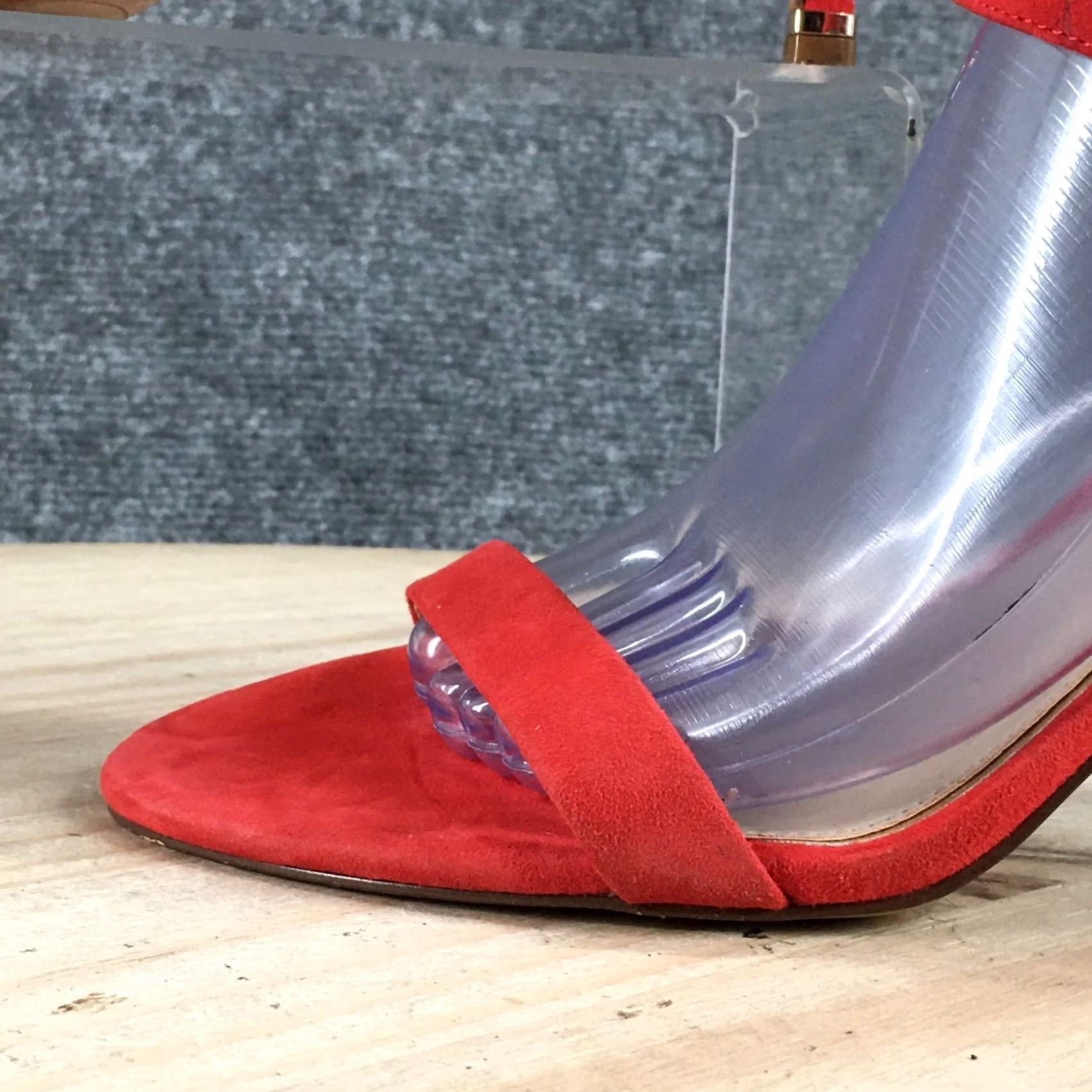 Kenneth Cole Kenneth Cole New York Heels Womens 9.5 M Dress Stiletto Buckle Strap Red Suede Size L / US 10 / IT 46 - 4 Thumbnail