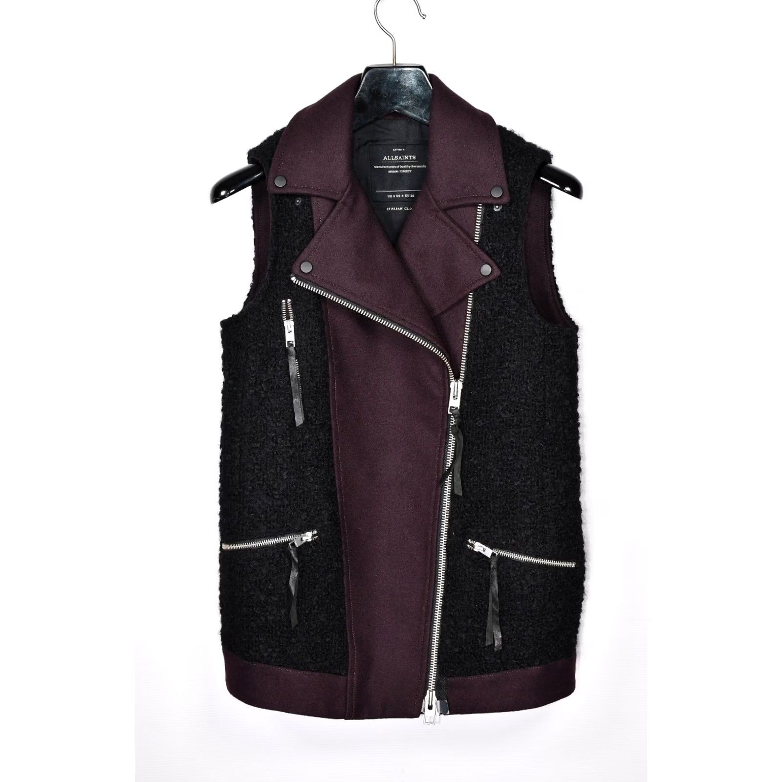 Allsaints AllSaints Vest Women US4 Multicolor Biker Womens Size S / US 4 / IT 40 - 2 Thumbnail