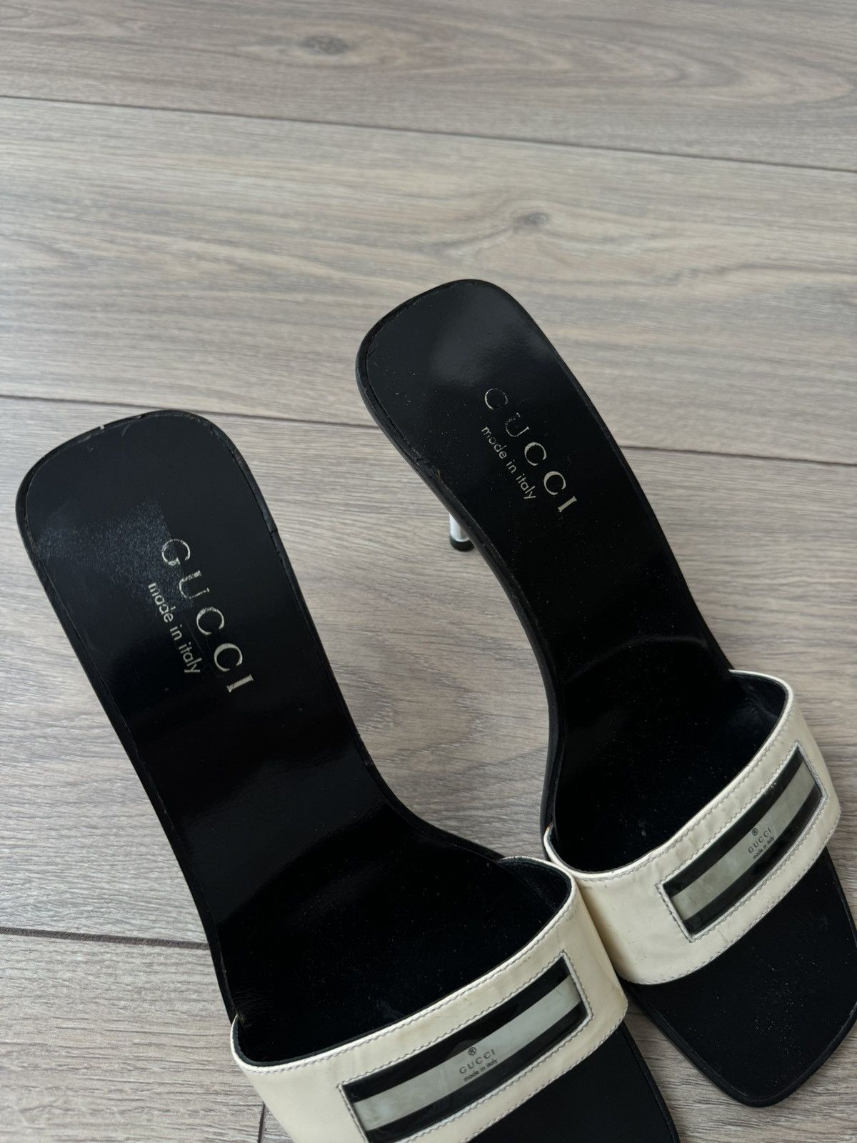Gucci Vintage Gucci Limited Edition Thick Heel Slide Sandals Size US 8 / IT 38 - 3 Thumbnail