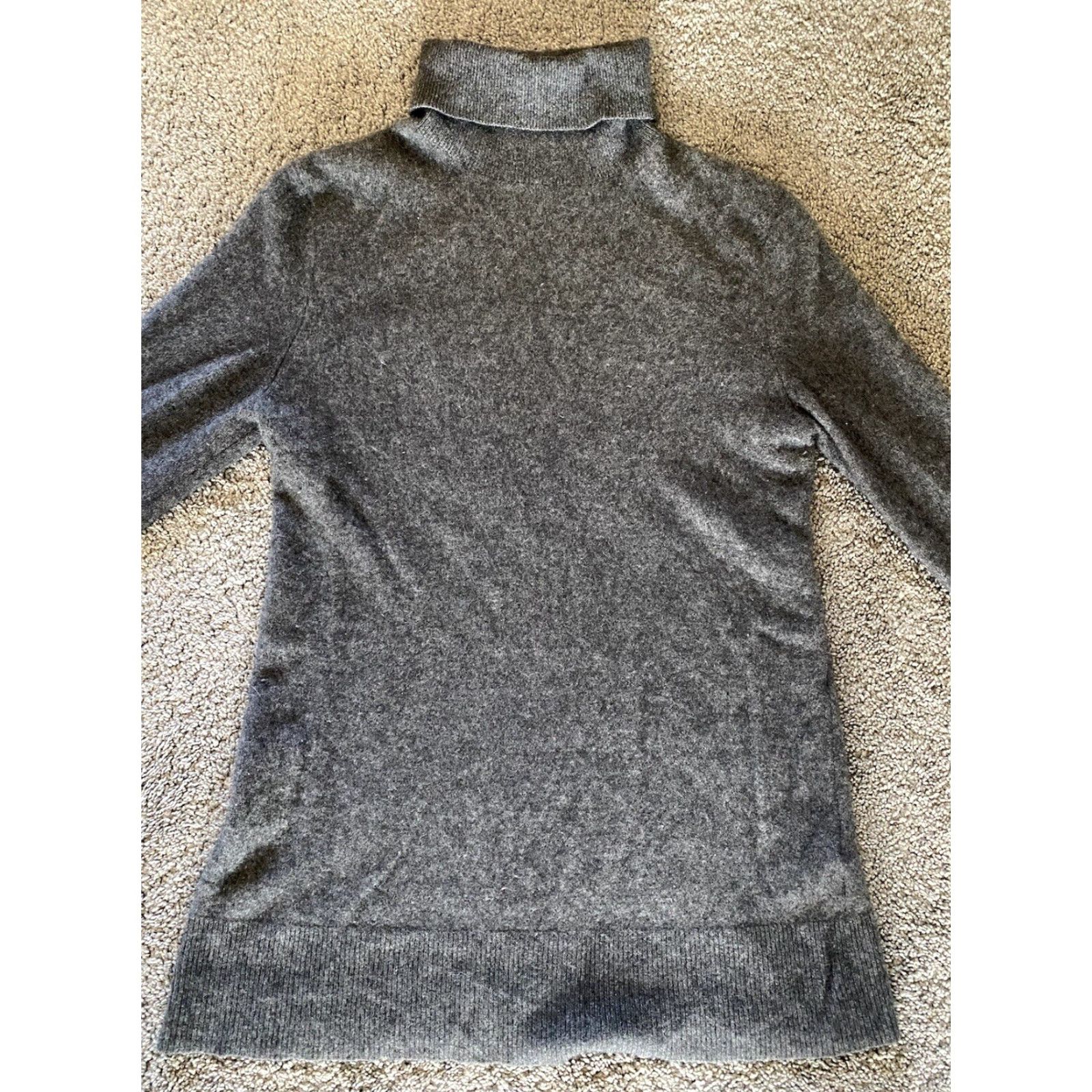 Vintage Katherine Kelly Cashmere Turtleneck Gray Women’s M Sweater Pullover Size M / US 6-8 / IT 42-44 - 4 Thumbnail