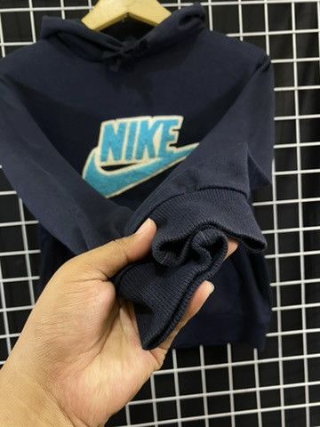 Nike Nke Big Logo Towel Hoodie Navy Blue Size US S / EU 44-46 / 1 - 3 Thumbnail