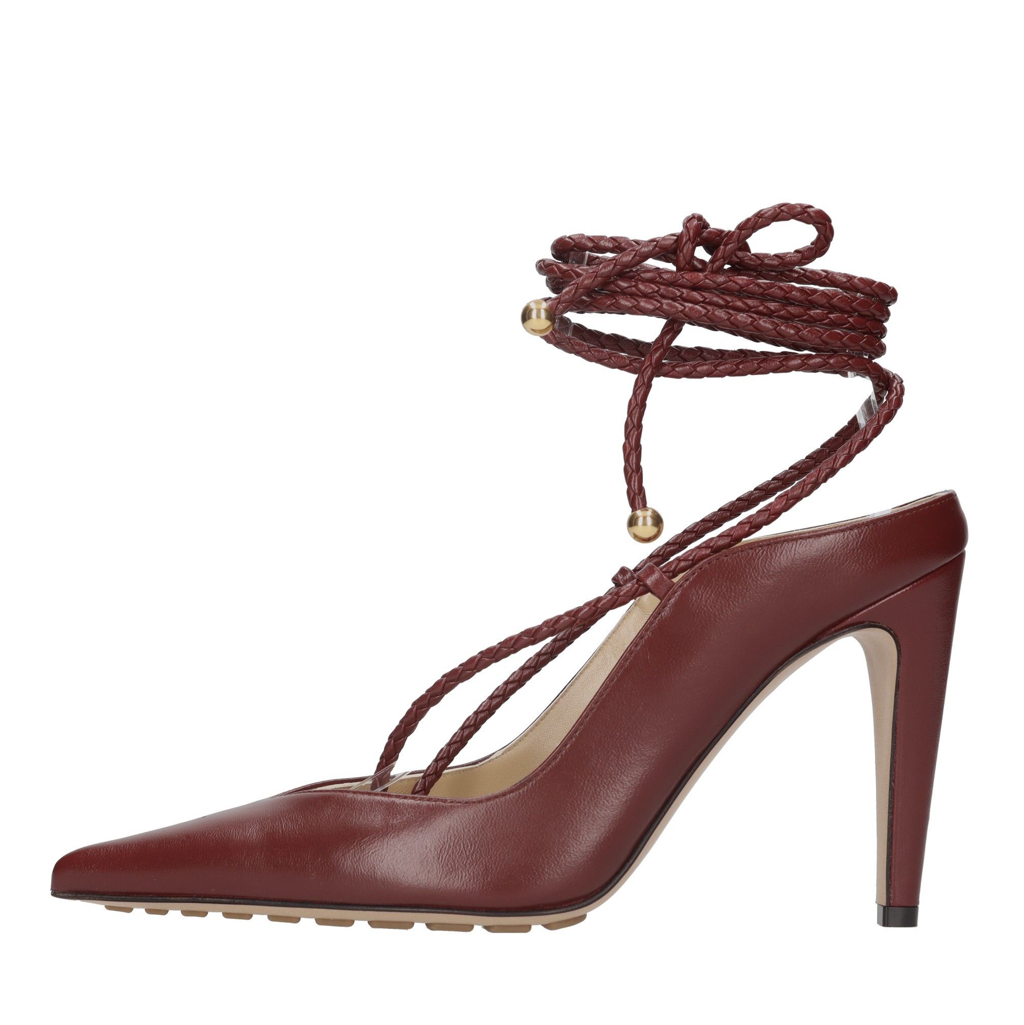 Bottega Veneta o1n1vont0924 Spritz Strap Pumps in Bordeaux Size US 9 / IT 39 - 2 Thumbnail