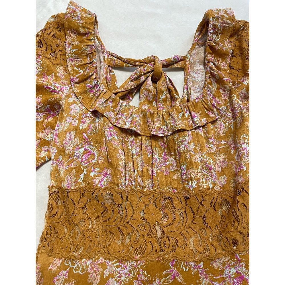 Free People NWT New Free People Yellow Lucie Mini Dress Size 6 Size M / US 6-8 / IT 42-44 - 5 Thumbnail