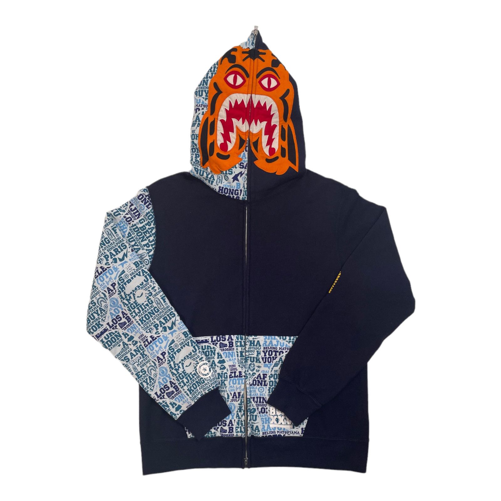 image of Bape Abc Camo Tiger Full Zip Hooded Sweatshirt, Men's (Size XL)