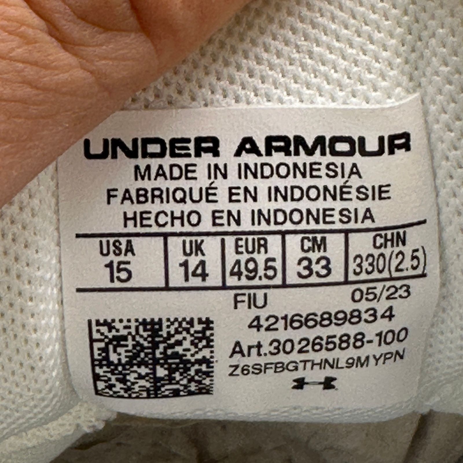 Under Armour UNDER ARMOUR Men's 15 Harper 8 Low GT White Metallic Gold Size US 15 / EU 48 - 9 Thumbnail