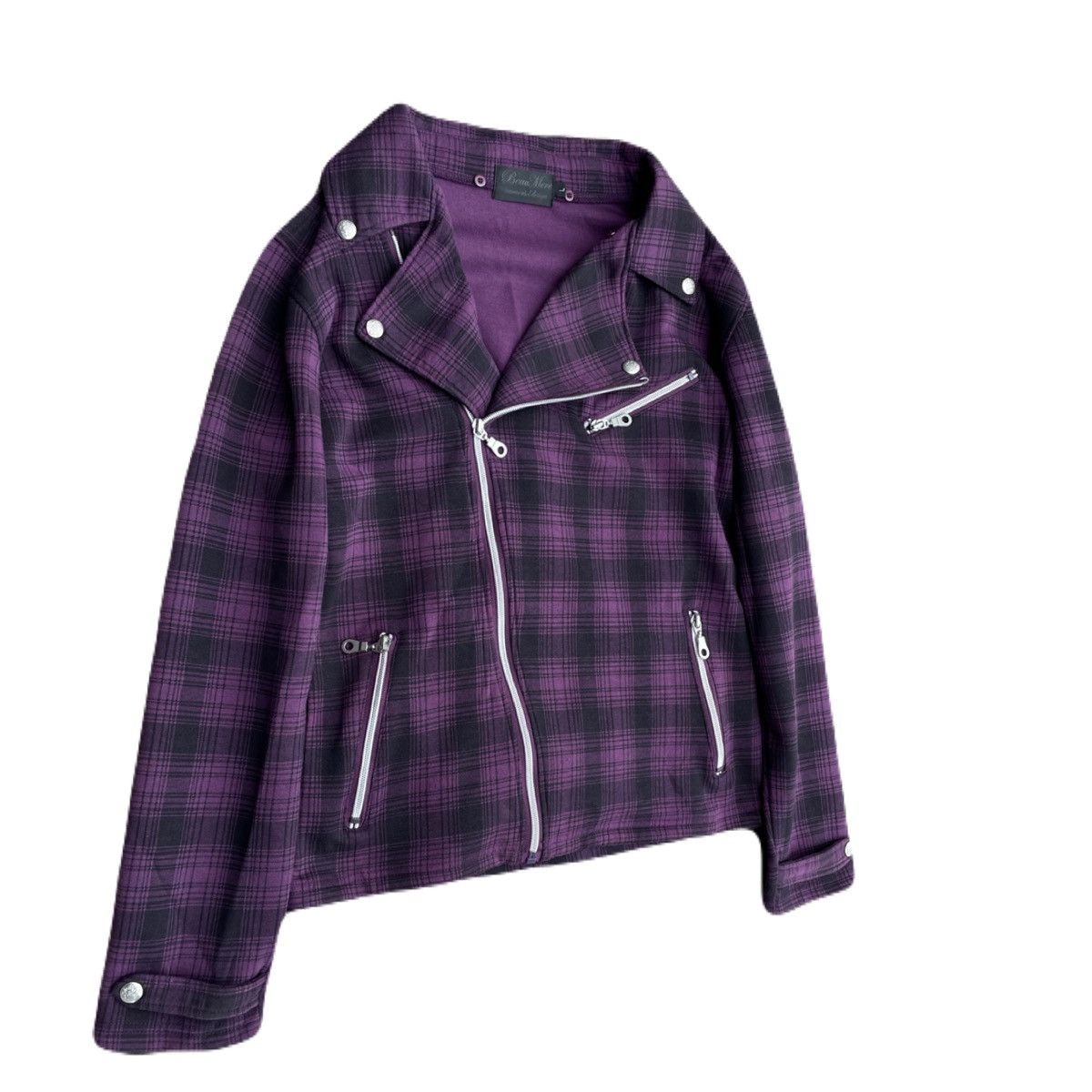 If Six Was Nine 2000s Japanese archive Vkei Plaid Zip Slim Jacket Gyaruo Size US S / EU 44-46 / 1 - 4 Thumbnail