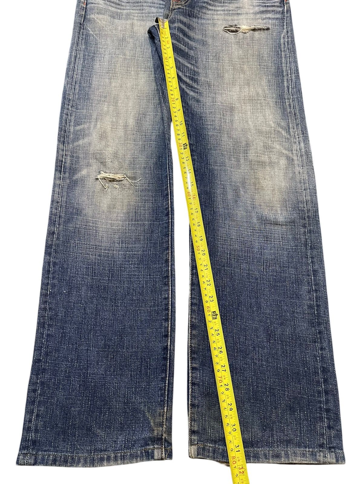 Kapital Vintage Japanese Brand Faded Wash Distress Style Jeans Size US 32 / EU 48 - 13 Thumbnail