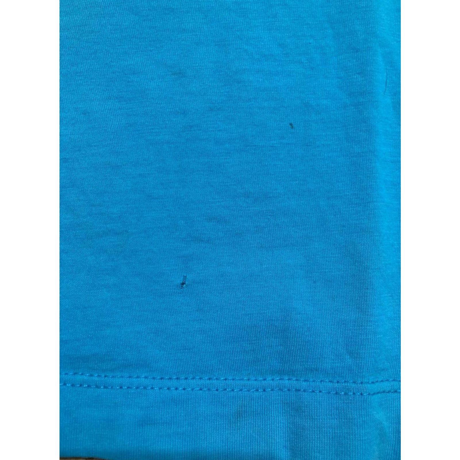 DIESEL VINTAGE BIG CENTER LOGO T SHIRT M BLUE Logo Cotton Men T-Shirt Short Sleeve Crew Neck
