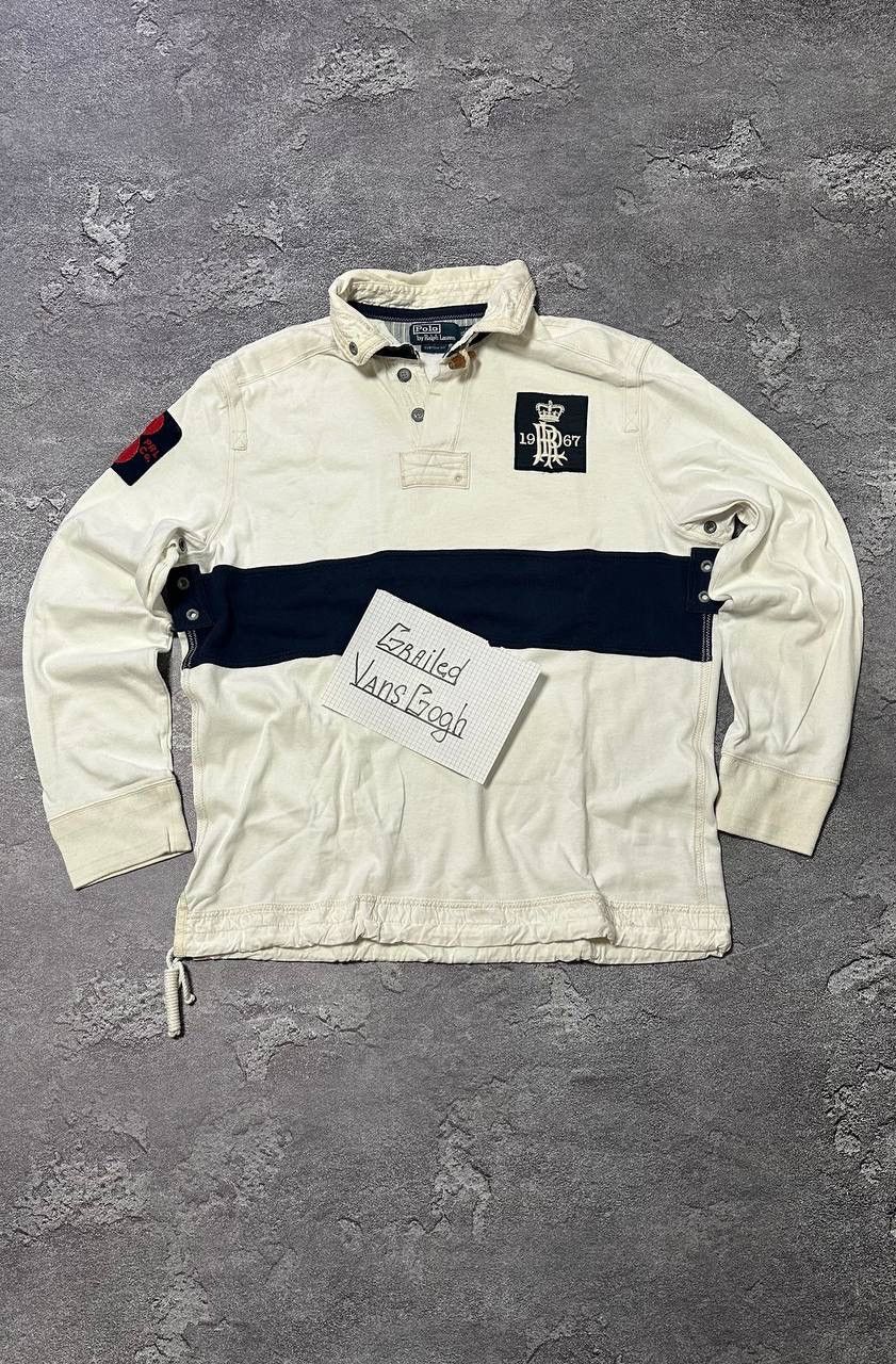 Polo Ralph Lauren × Rugby Ralph Lauren Vintage Rugby Sweatshirt Polo Ralph Lauren PRL #8 Big Logo Size US XL / EU 56 / 4 - 10 Thumbnail