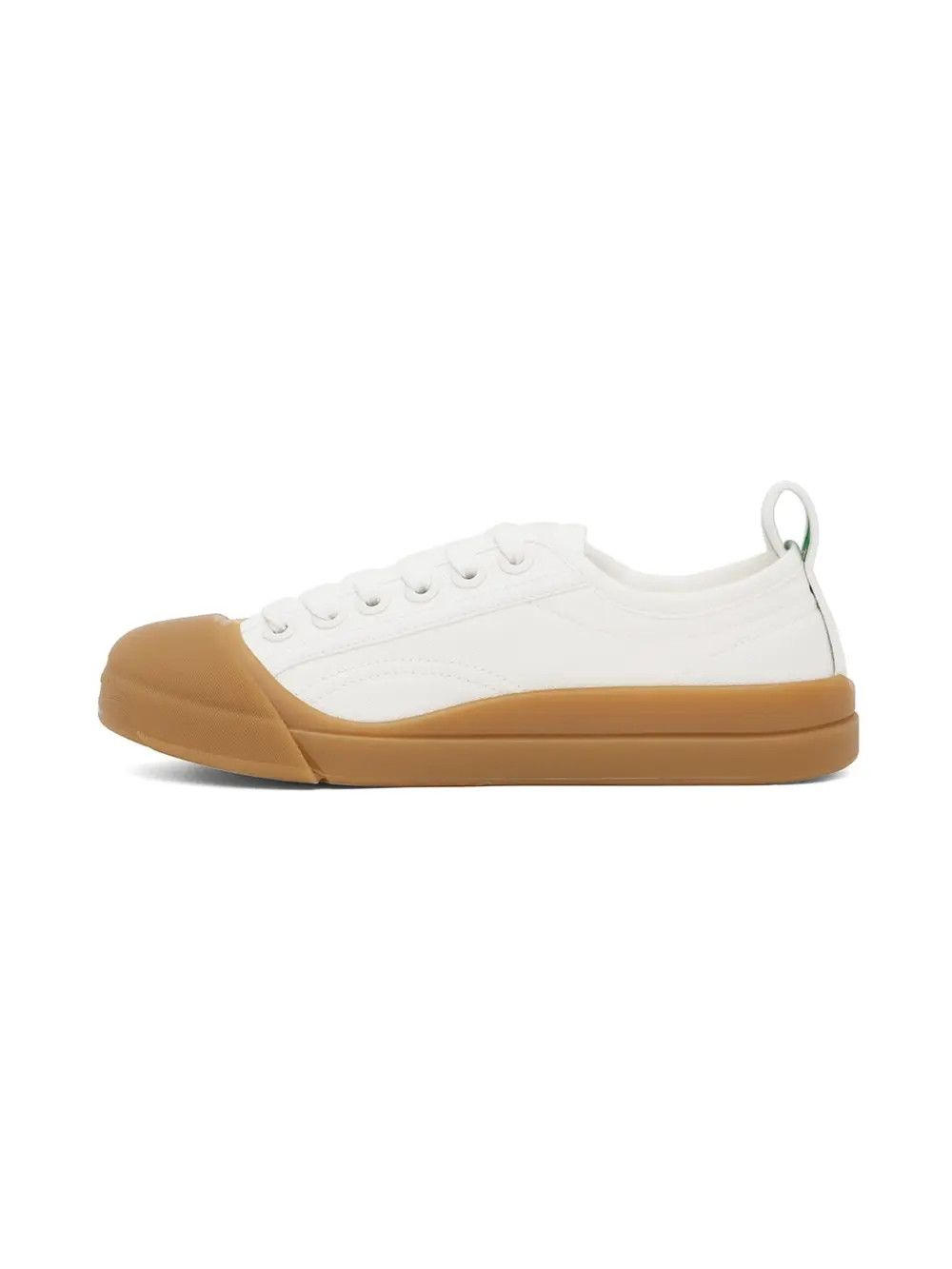 Bottega Veneta o1n1vont1225 Vulcan Sneakers in White/Brown Size US 6 / IT 36 - 2 Thumbnail