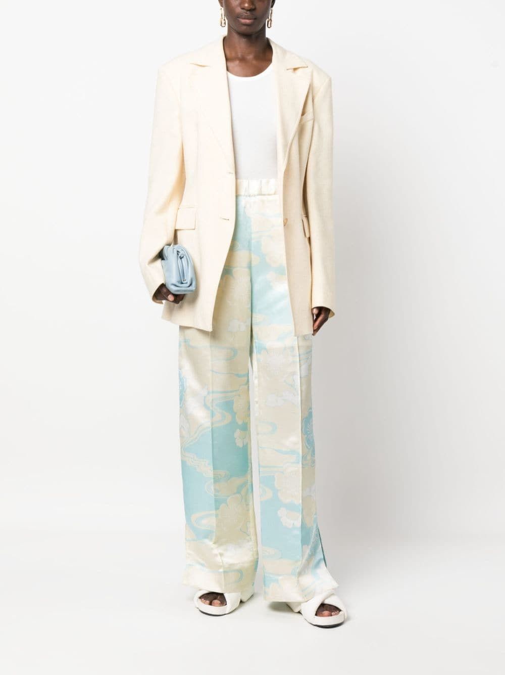 Jil Sander o1y1025 Sweatpant in Sky Blue/White Size 30" / US 8 / IT 44 - 4 Thumbnail