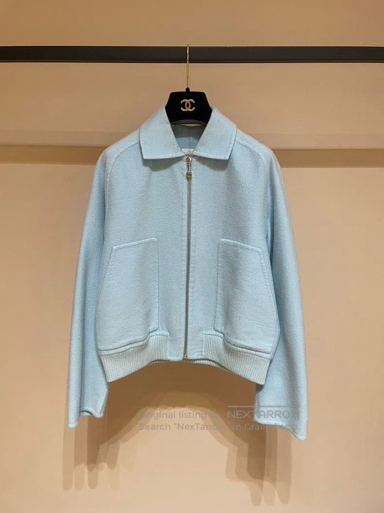 Hermes Hermes Spring/Summer Show Model Light Blue Wool Tweed Jack Size XXS / US 00 / IT 34 - 1 Thumbnail
