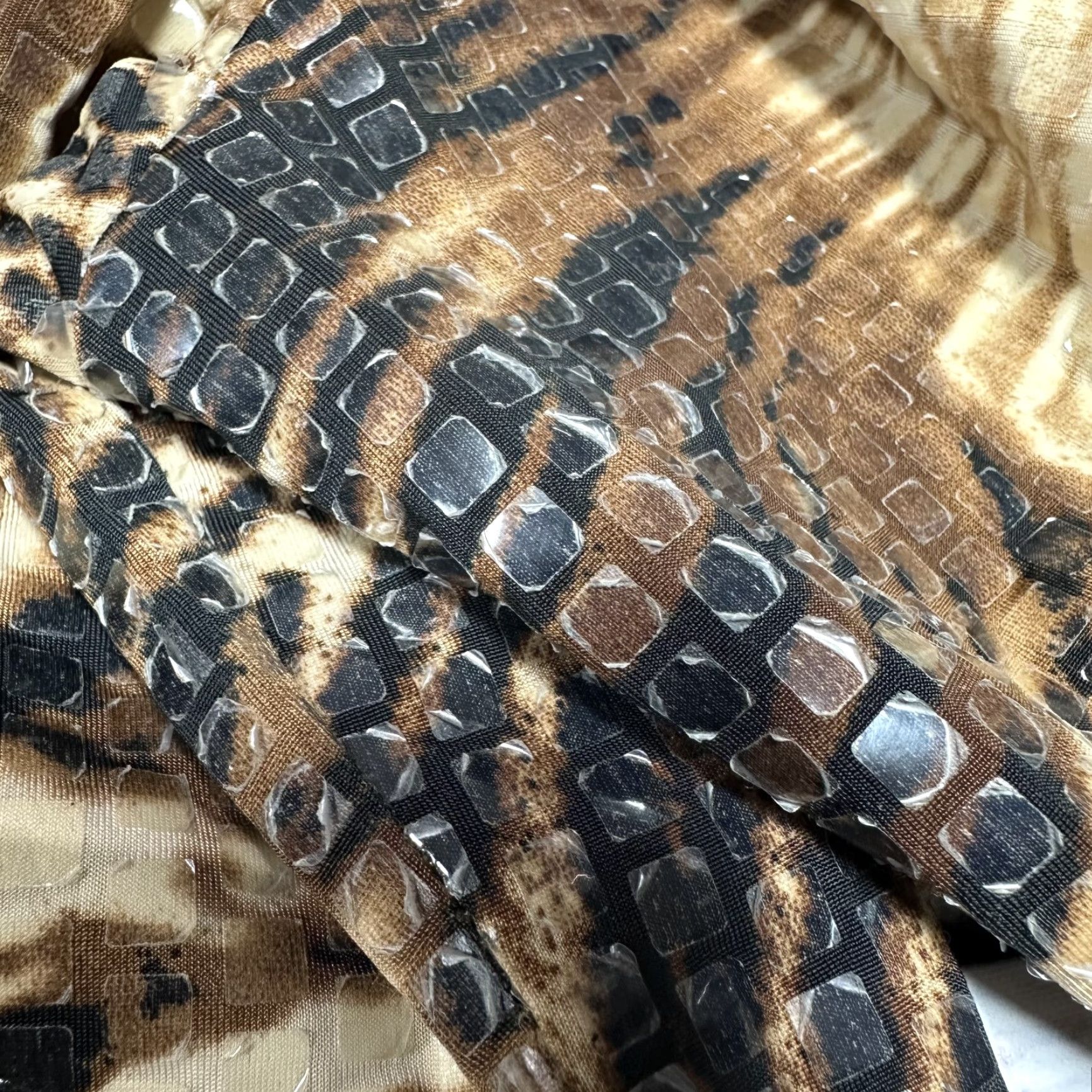 Vintage VINTAGE Misook Jacket Women Long Sleeve Zip Up Tiger Exotic Brown XL Misook Womens Shiny Polyester Brn Brown Jacket Places Ladies Mens Girls? Size XL / US 12-14 / IT 48-50 - 7 Thumbnail