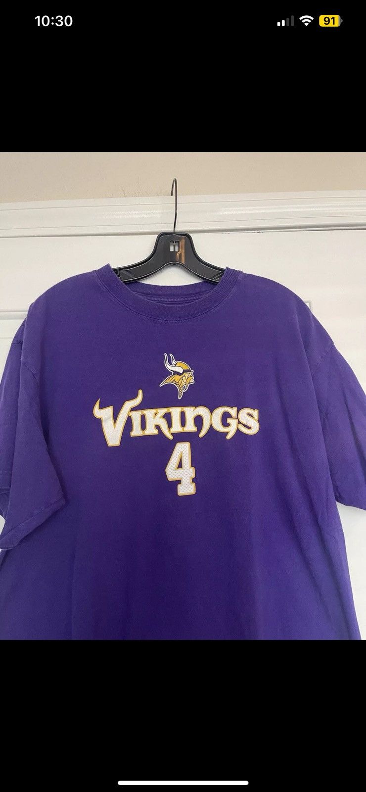 Reebok × Vintage Reebok Brett Favre Minnesota Vikings Jersey T Shirt Size US L / EU 52-54 / 3 - 2 Thumbnail