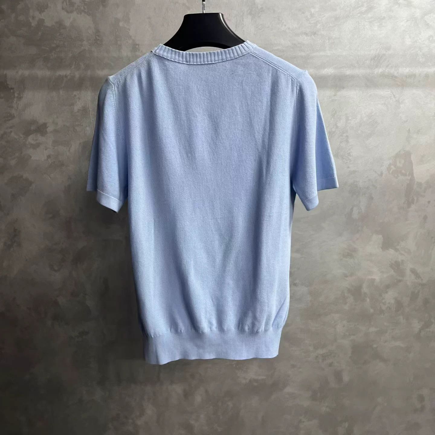 Loro Piana Loro Piana sky blue crewneck short-sleeve knit 50 Size US M / EU 48-50 / 2 - 2 Thumbnail