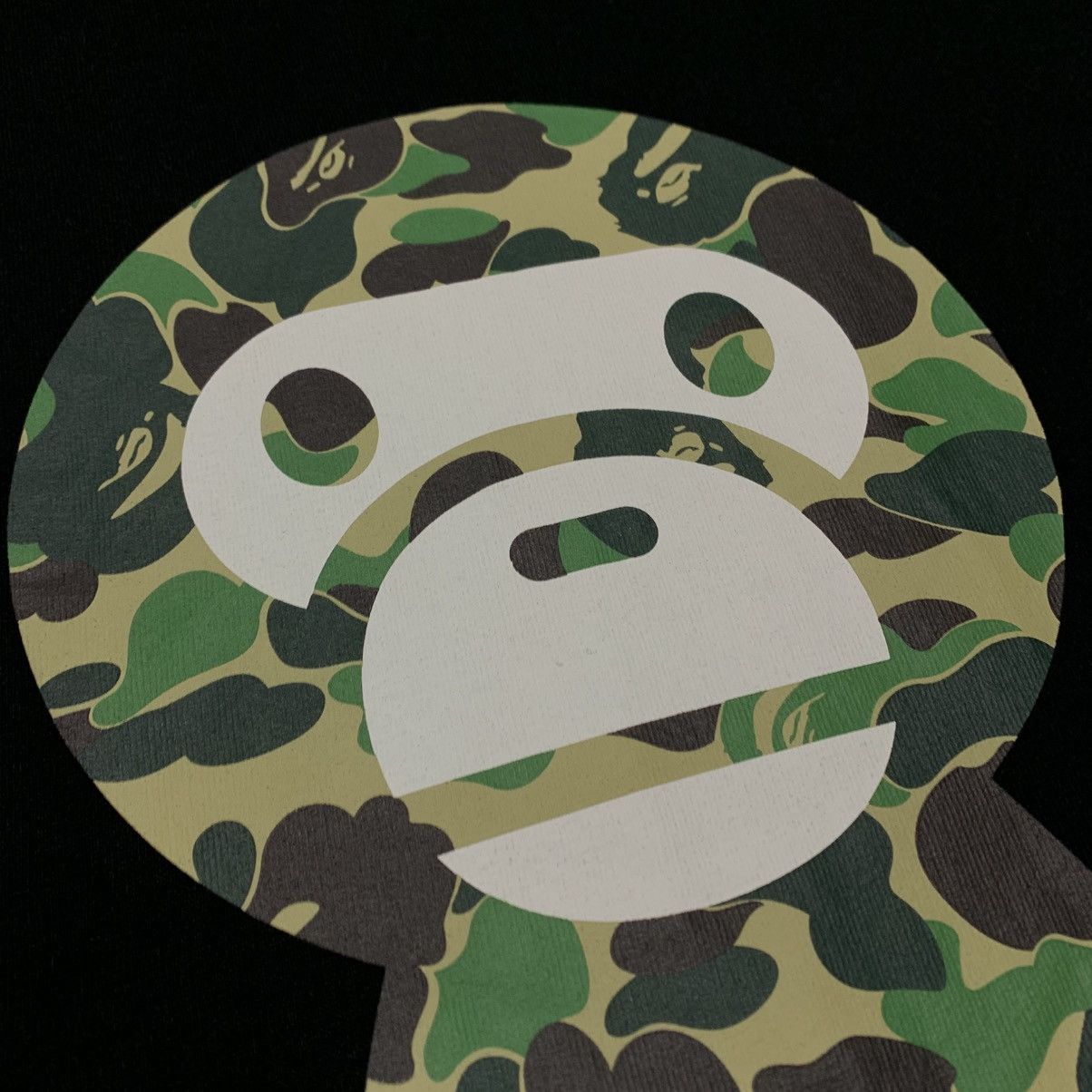 Bape Bape XL Baby Milo Green ABC Camo Black Tee A Bathing Ape Size US XL / EU 56 / 4 - 4 Thumbnail