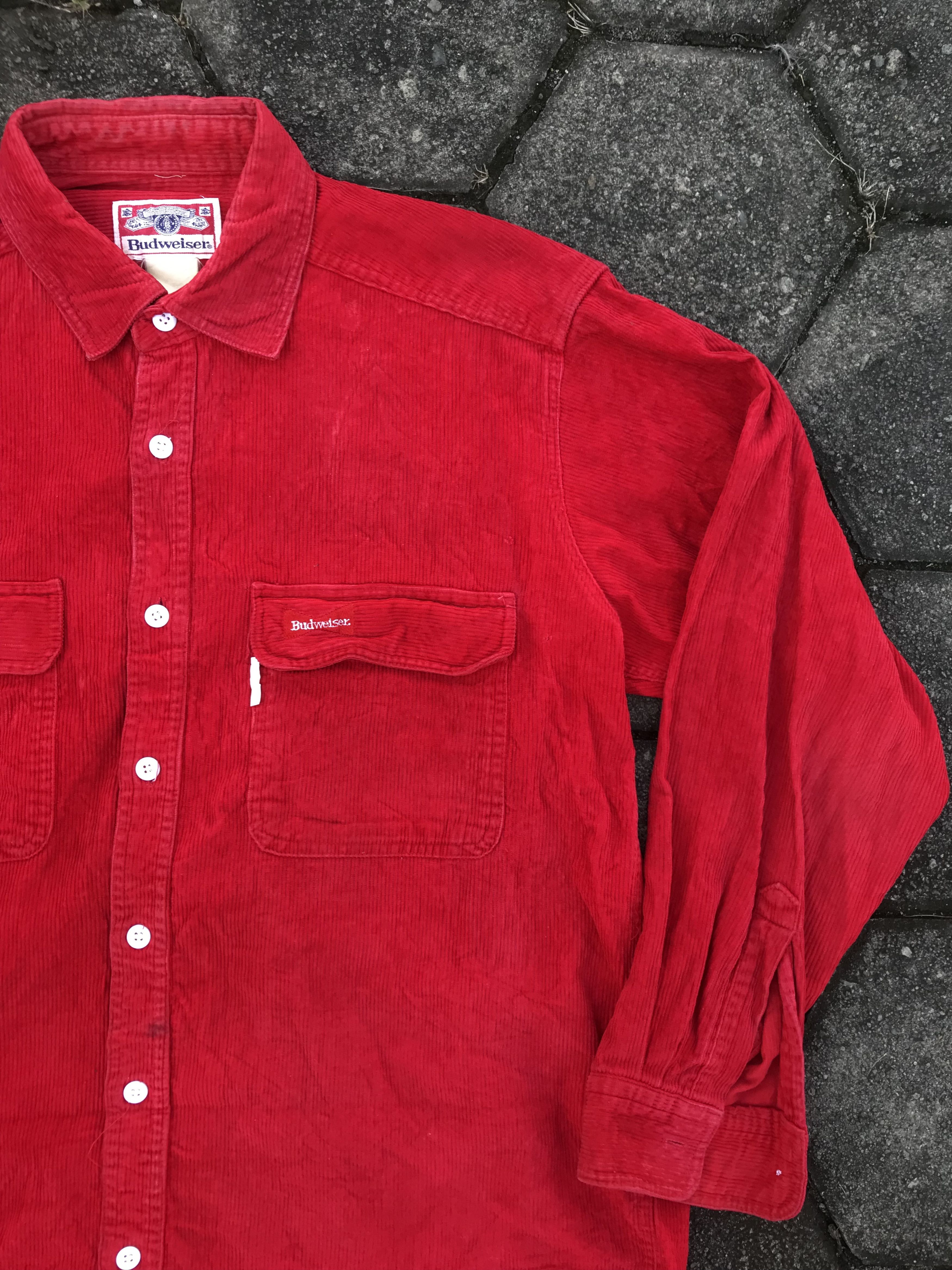Budweiser × Vintage Vintage 90’s budweiser corduroy western shirt Size US XL / EU 56 / 4 - 2 Thumbnail