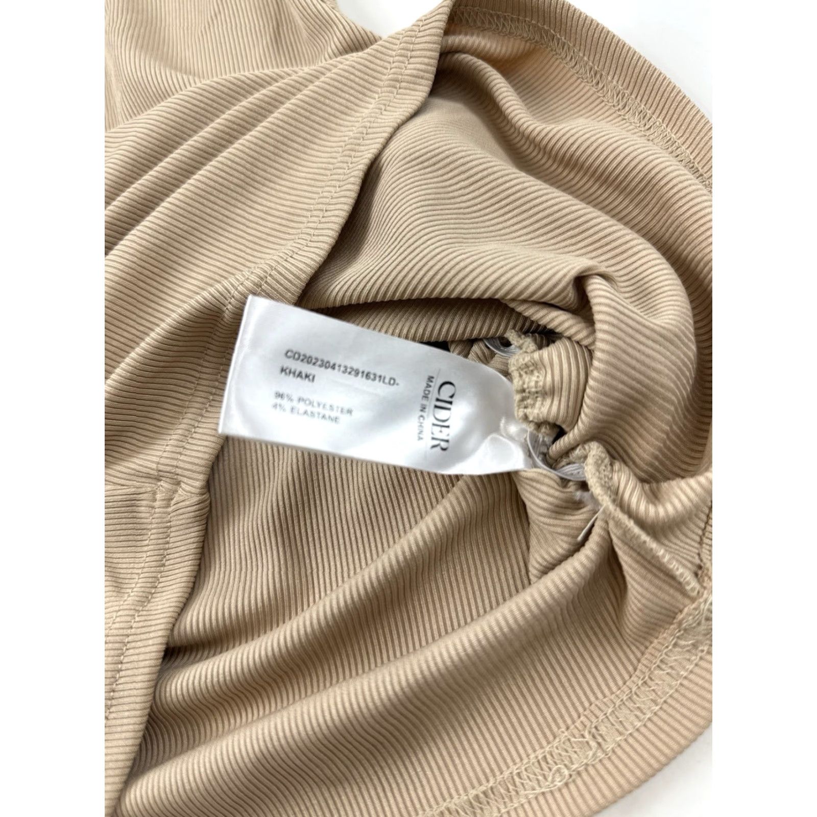 Cider Cider Crop Tank Top Women’s XL Beige Tan Ribbed NWT Size XL / US 12-14 / IT 48-50 - 4 Thumbnail