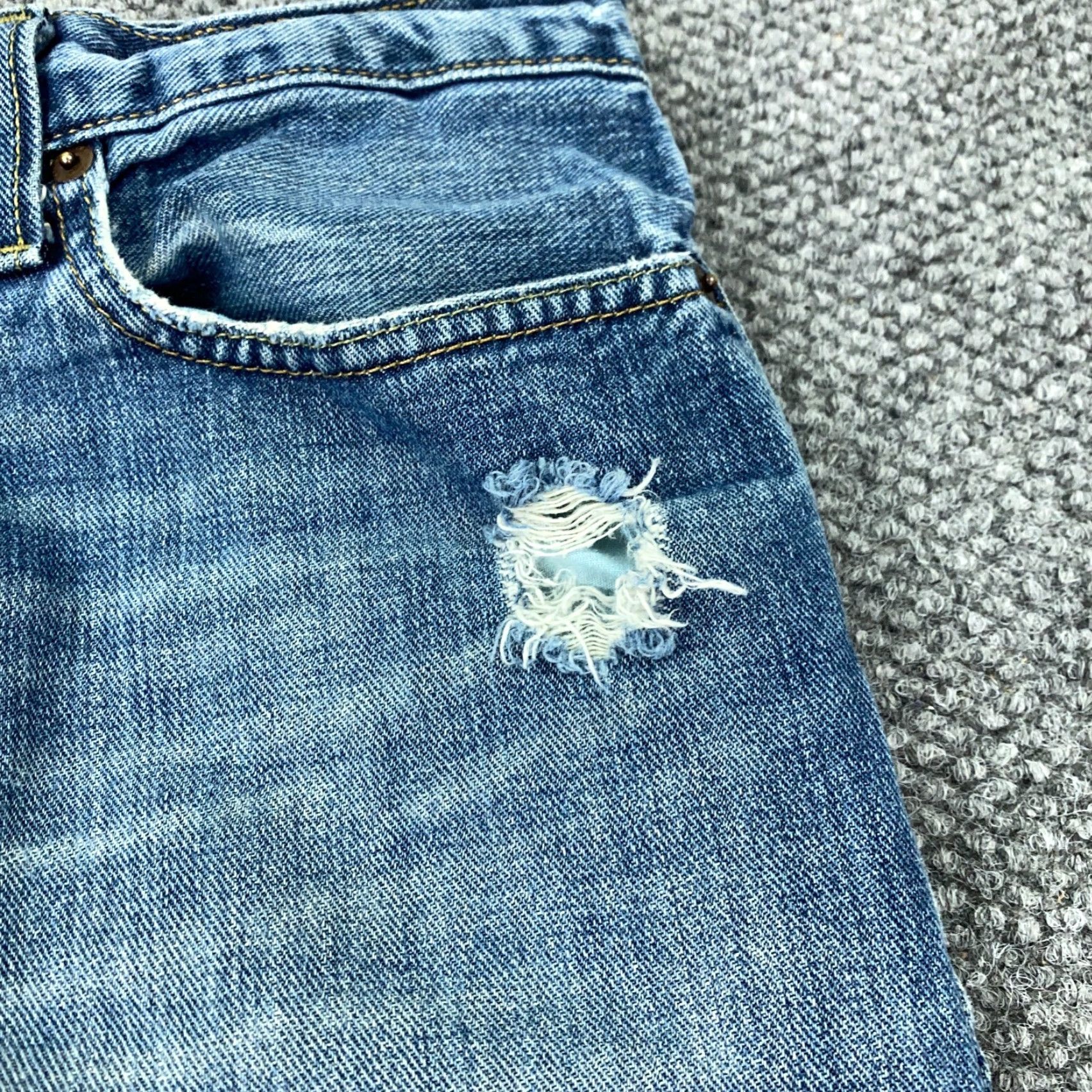 CO VINTAGE Roebucks & Co Jeans Mens 30x30 Blue Slim Straight Faded Distressed Grunge Y2K Size US 31 - 4 Thumbnail