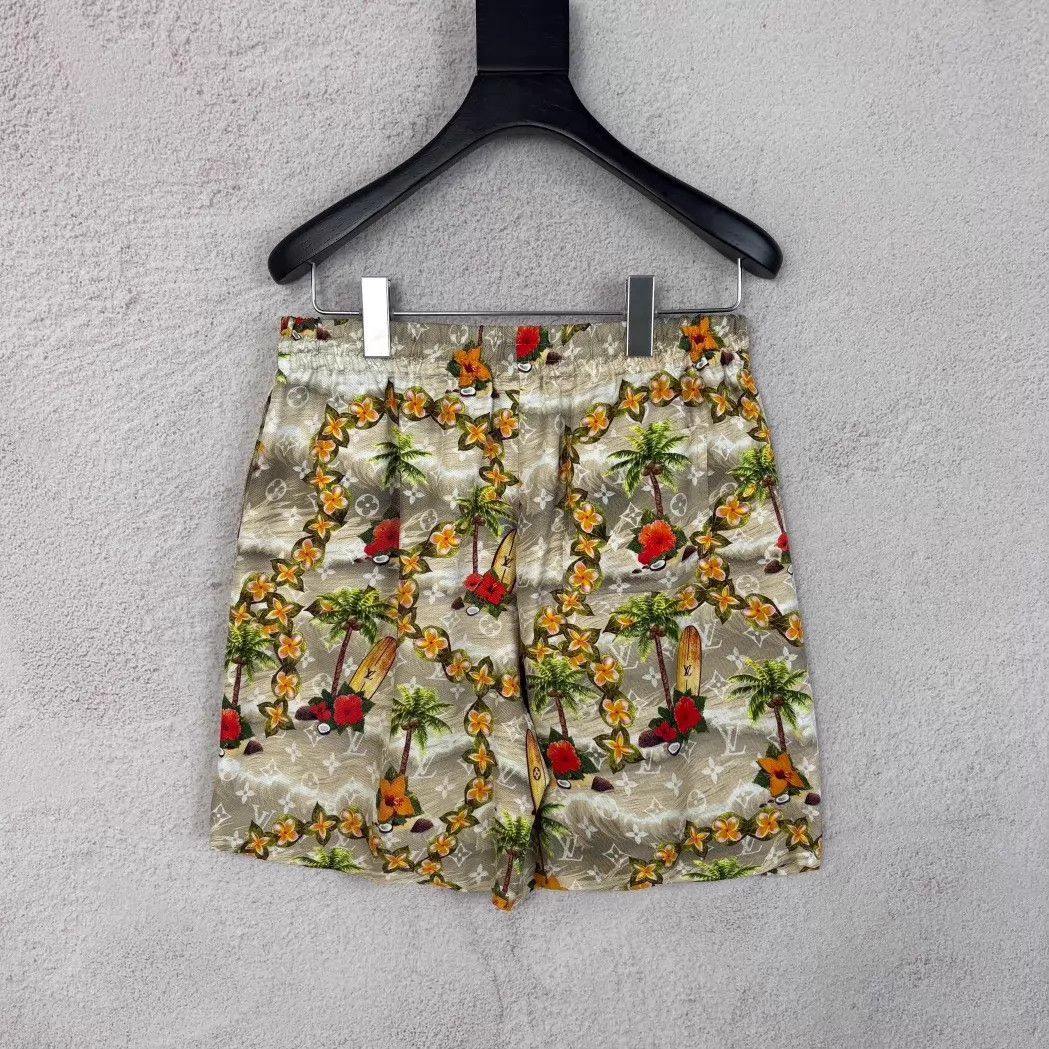 Louis Vuitton LOUIS VUITTON New Floral Palm Tree Silk Shorts 46 Size US 30 / EU 46 - 2 Thumbnail