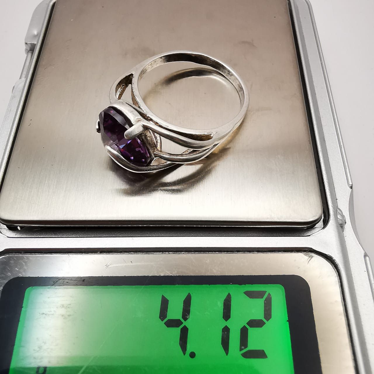 Sterling Silver × Vintage Vintage Ring 925 Sterling Silver Jewelry Purple size 7.5 Size ONE SIZE - 6 Thumbnail