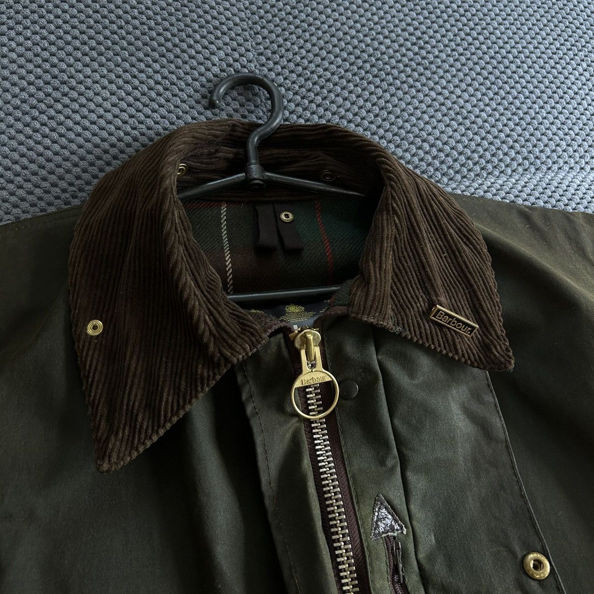 Barbour Barbour Northumbria C46 Vintage Heavy Green Waxed Jacket Size US XXL / EU 58 / 5 - 4 Thumbnail