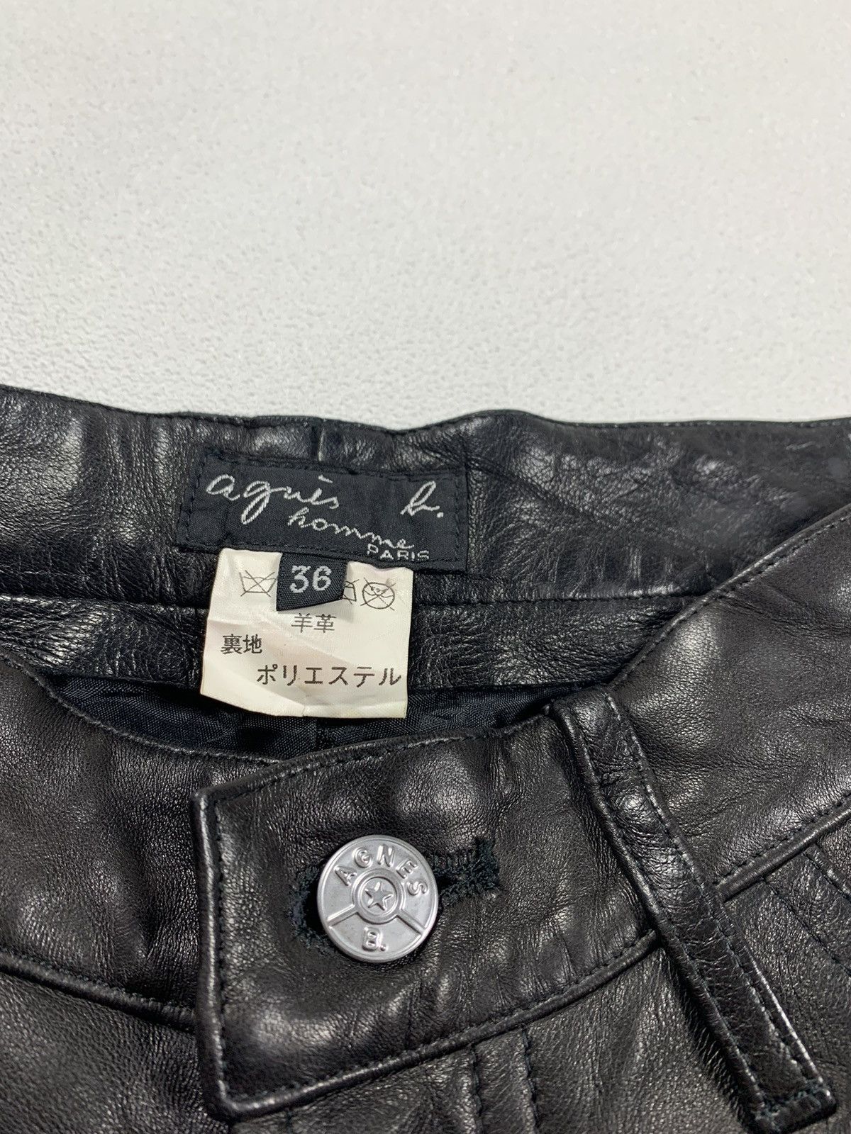 Designer × agnes b. Made In France AGNES B. Leather Pants Size 25" / US 0 / IT 36 - 5 Thumbnail