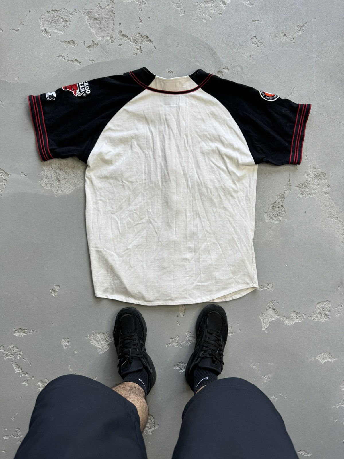 NBA × Starter × Vintage Vintage 90s Chicago Bulls baseball jersey Size US L / EU 52-54 / 3 - 2 Thumbnail