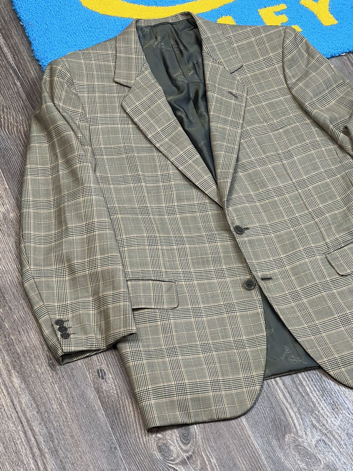 Brioni Brioni Parigi Wool Olive Check Blazer Two Buttons 52 Size 52S - 6 Thumbnail